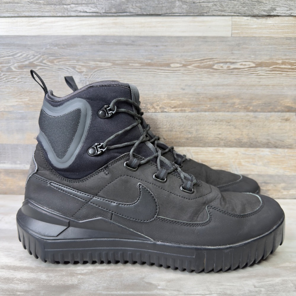 Nike Air Wild Mid ACG Mens Size 10.5 Boots Tactical Hiking High Top Triple Black